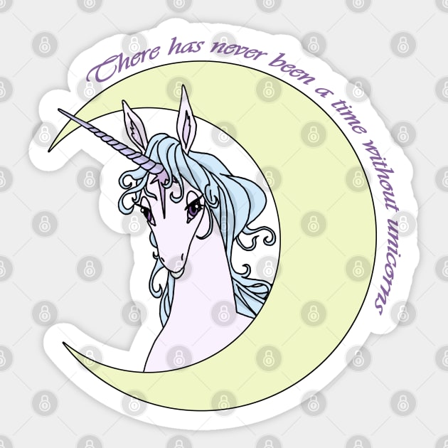 The Last Unicorn Moon Sticker by WickedFaery